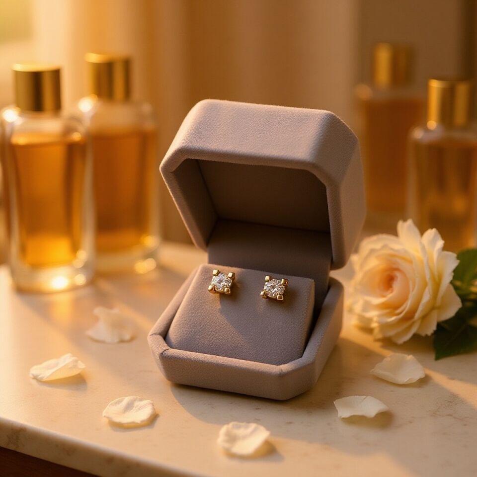 14 AYAR PIRLANTA MODELİ KARE TIRNAK MONTÜRLÜ TEKTAŞ KÜPE