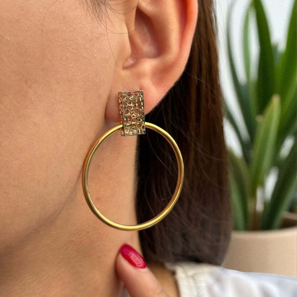 14 AYAR İTALYAN HALKA KÜPE