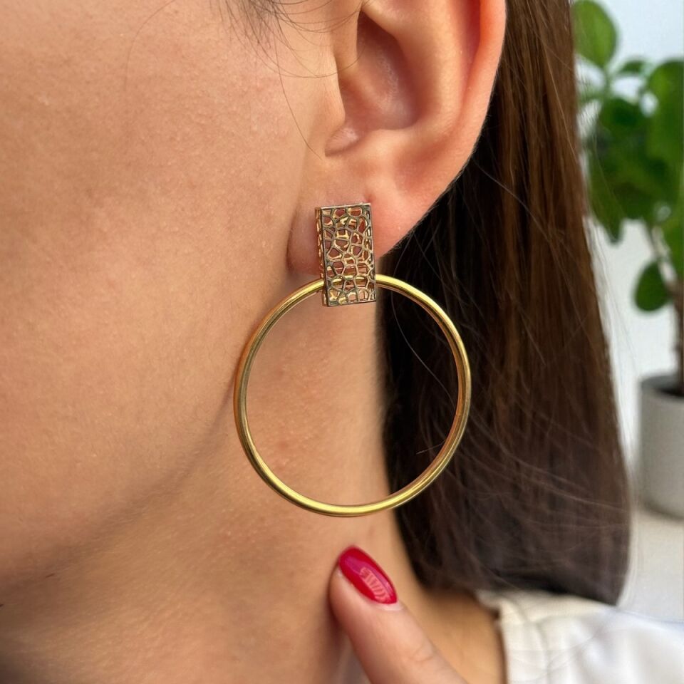 14 AYAR İTALYAN HALKA KÜPE