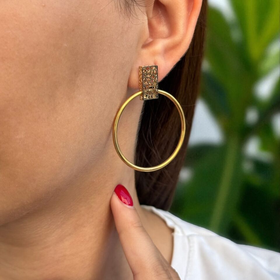 14 AYAR İTALYAN HALKA KÜPE