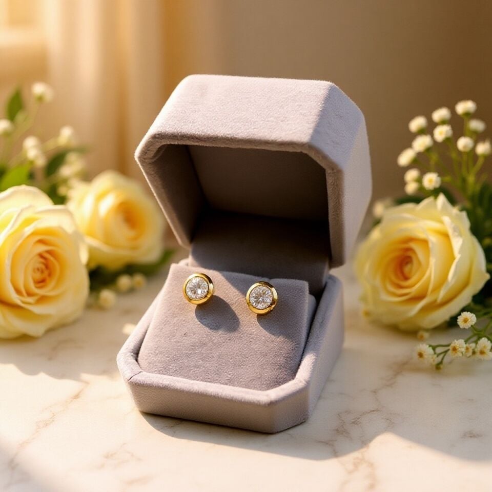 14 AYAR YASSI MODEL TEKTAŞ KÜPE