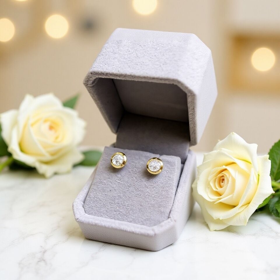 14 AYAR YASSI MODEL TEKTAŞ KÜPE