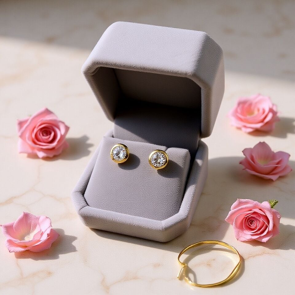 14 AYAR YASSI MODEL TEKTAŞ KÜPE