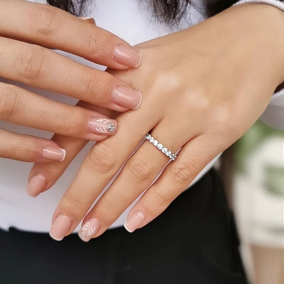 14 AYAR BEYAZ ALTIN TAMTUR YÜZÜK 8