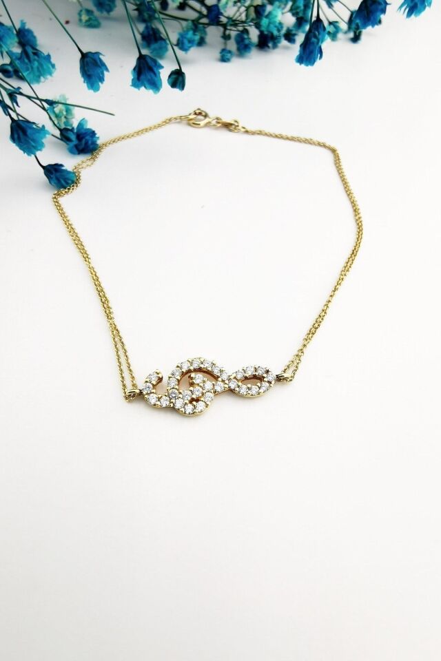 14 Ayar Sol Anahtarı Altın Bileklik