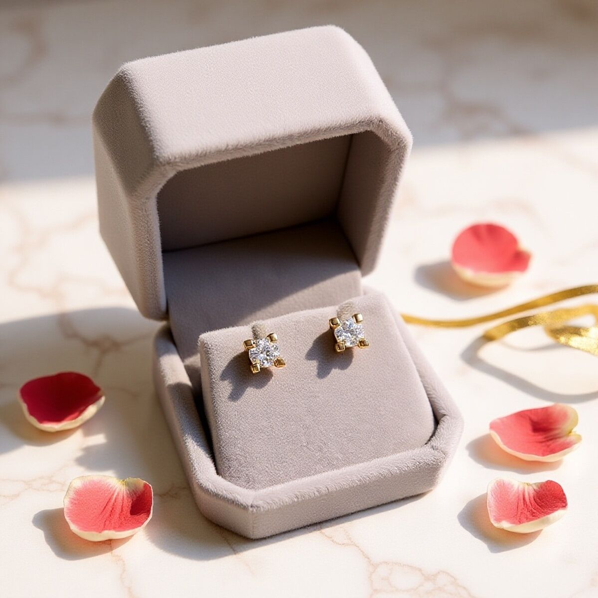 14 AYAR 0,41 CT FG RENGİ PIRLANTA TEKTAŞ KÜPE