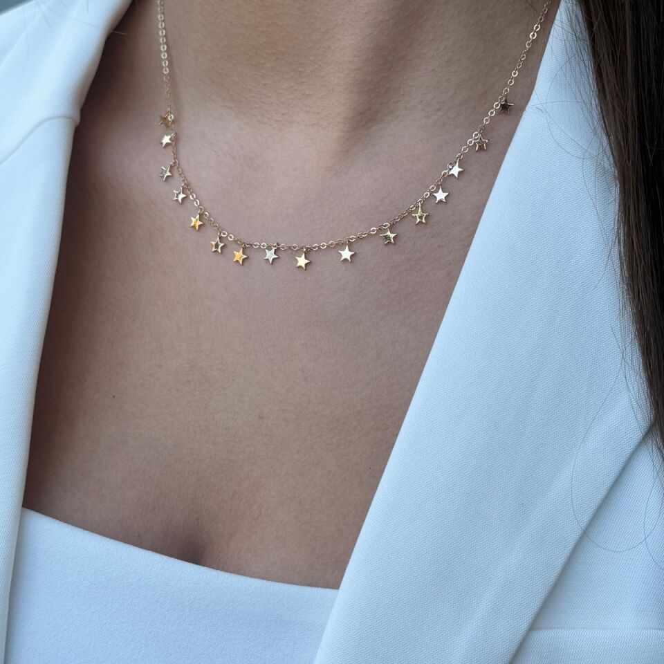 14 AYAR ÖZEL TASARIM YILDIZ KOLYE