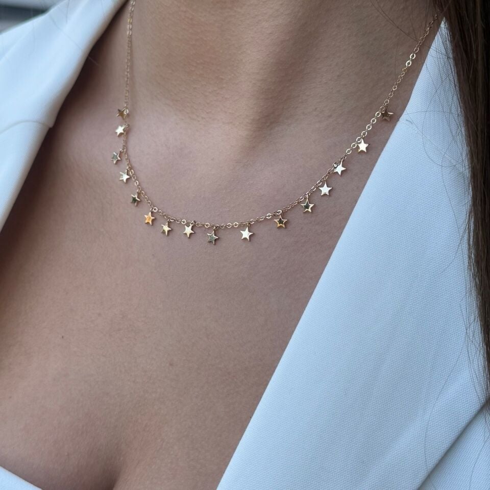 14 AYAR ÖZEL TASARIM YILDIZ KOLYE