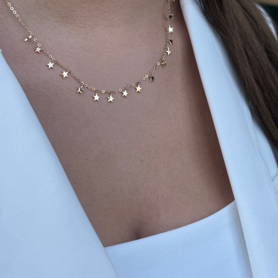 14 AYAR ÖZEL TASARIM YILDIZ KOLYE