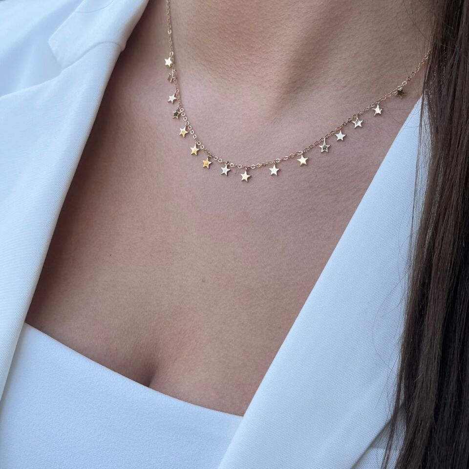 14 AYAR ÖZEL TASARIM YILDIZ KOLYE