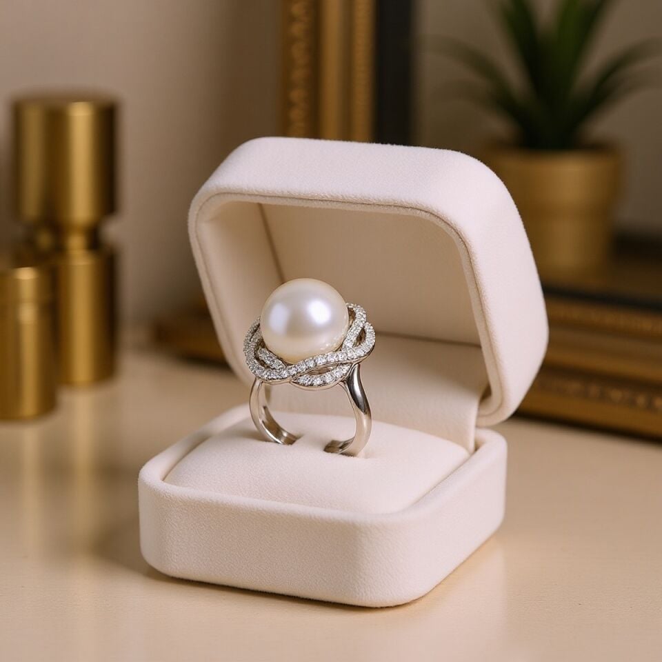 18 AYAR 0,78 CT PIRLANTA TAŞLI DOĞAL İNCİLİ PIRLANTA YÜZÜK