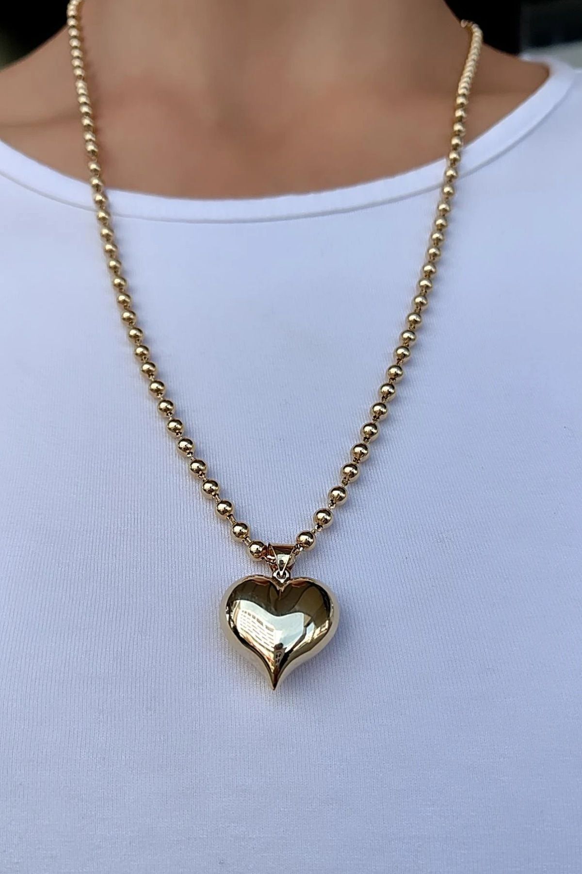 14 AYAR BOMBE KALP KOLYE UCU