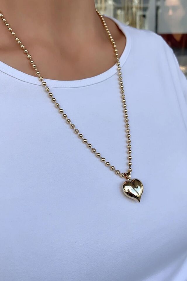 14 AYAR BOMBE KALP KOLYE UCU