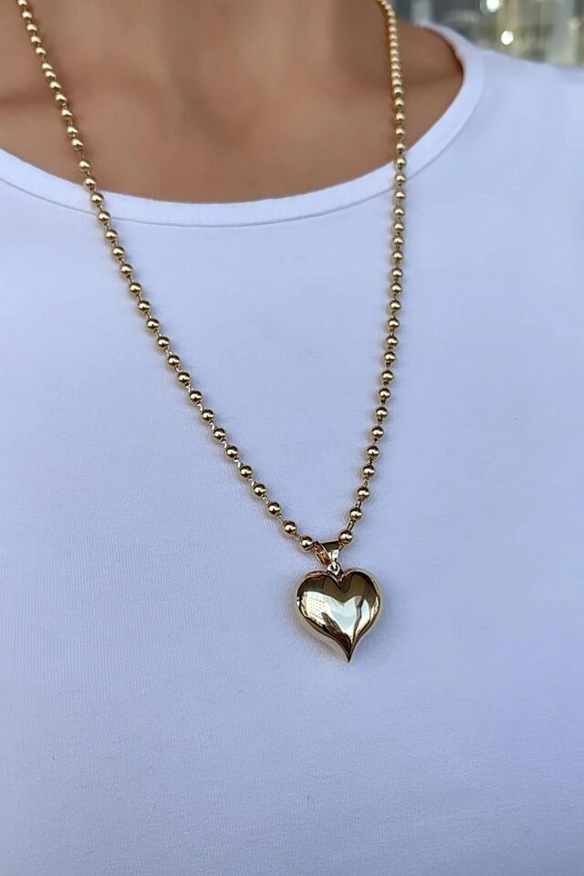 14 AYAR BOMBE KALP KOLYE UCU