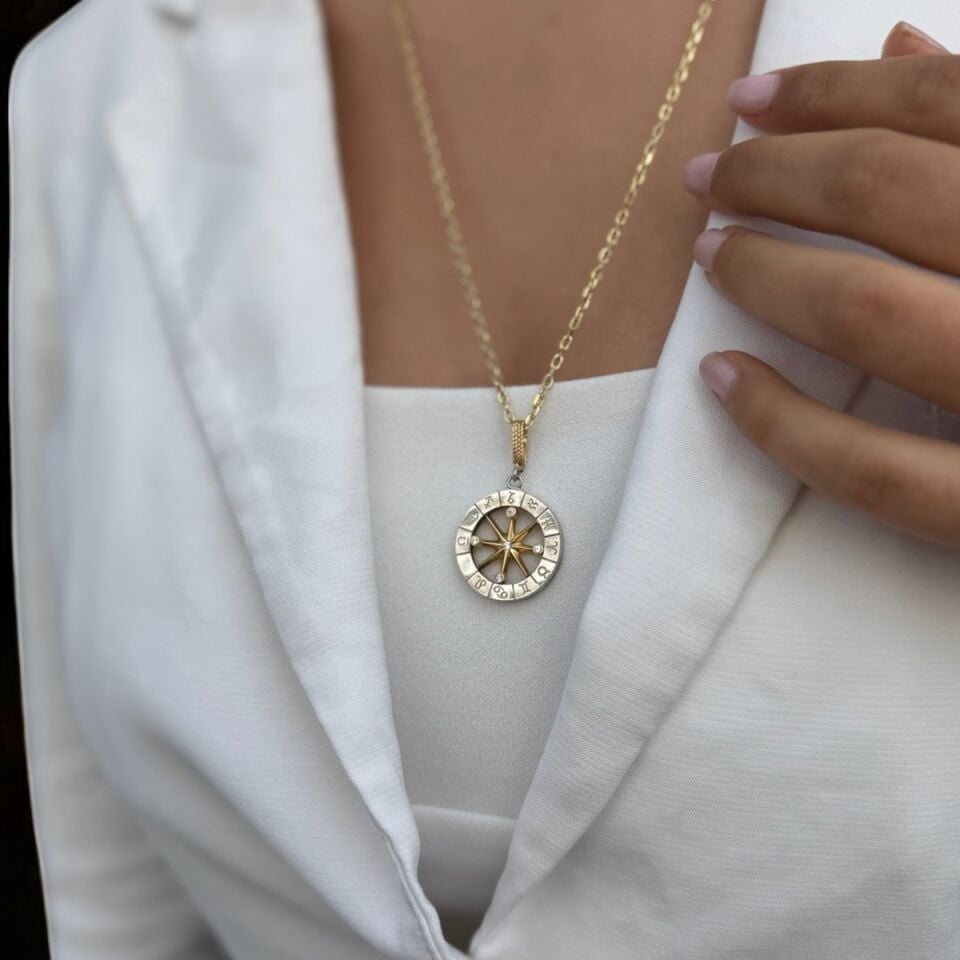 14 AYAR HOROSKOP BURÇ KOLYESİ