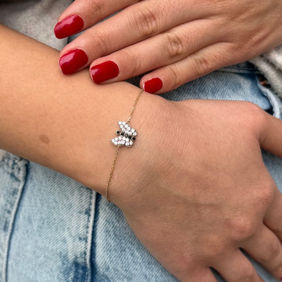 14 AYAR KELEBEK MODEL ALTIN BİLEKLİK