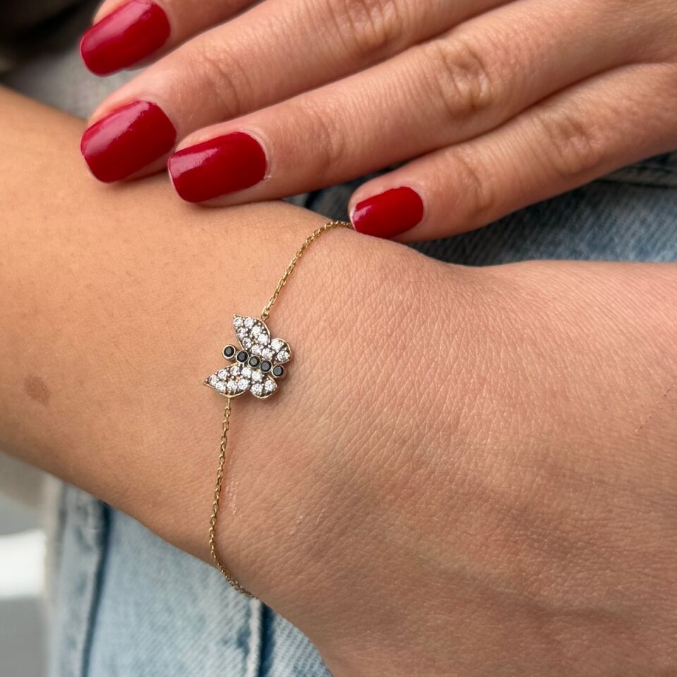 14 AYAR KELEBEK MODEL ALTIN BİLEKLİK