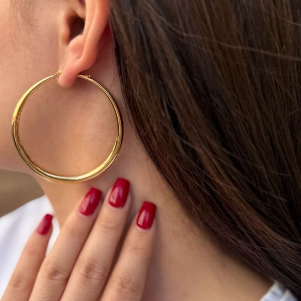 14 Ayar İtalyan Altın Halka Küpe