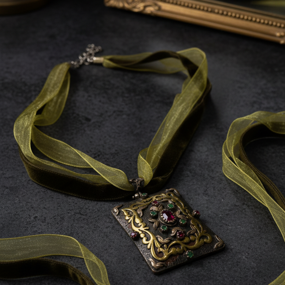 925 AYAR ANTİK GÜMÜŞ ÖZEL TASARIM SULTAN KOLYESİ