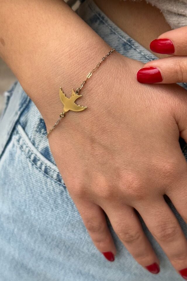 14 Ayar Kırlangıç Altın Bileklik