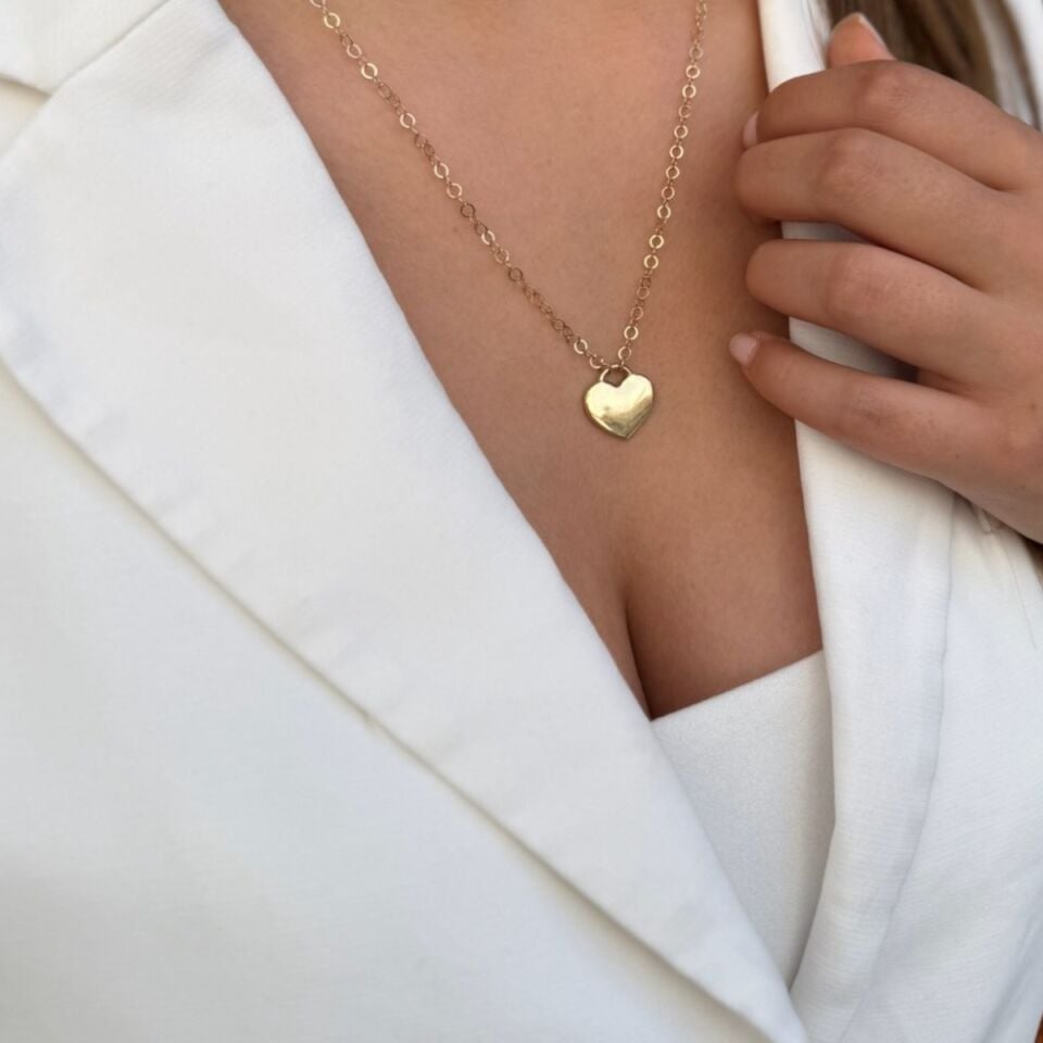 14 AYAR ÖZEL TASARIM KALP KOLYE