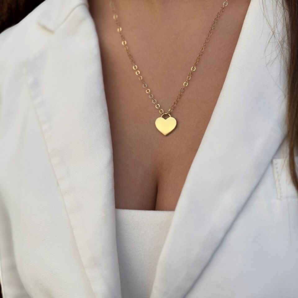 14 AYAR ÖZEL TASARIM KALP KOLYE