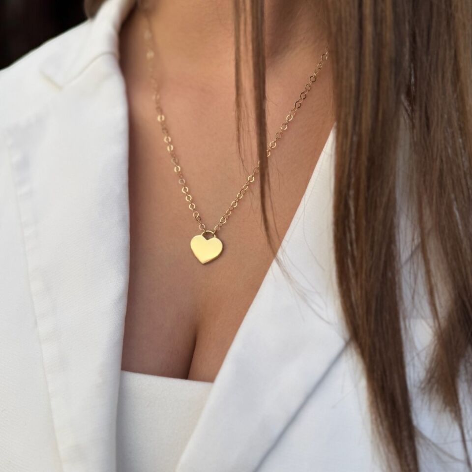 14 AYAR ÖZEL TASARIM KALP KOLYE