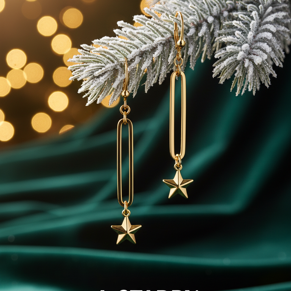 14 AYAR BOMBE YILDIZ SALLANTILI ÖZEL TASARIM KÜPE