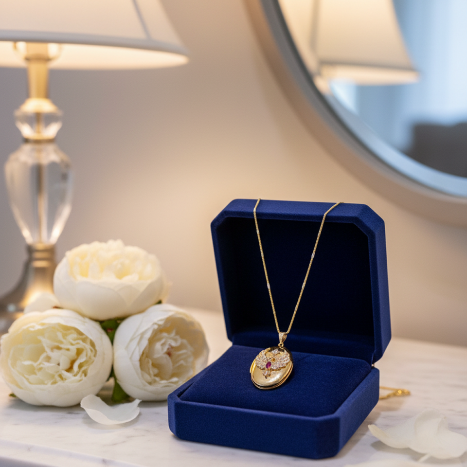 14 AYAR ANKAKUŞU TASARIM MADALYON ÇERÇEVE KOLYE