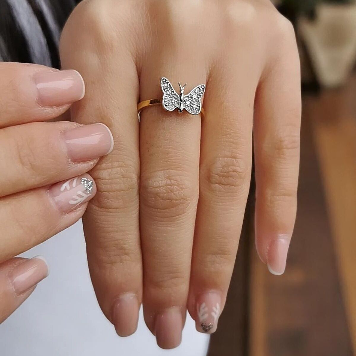 14 AYAR KELEBEK FİGÜRLÜ ALTIN YÜZÜK