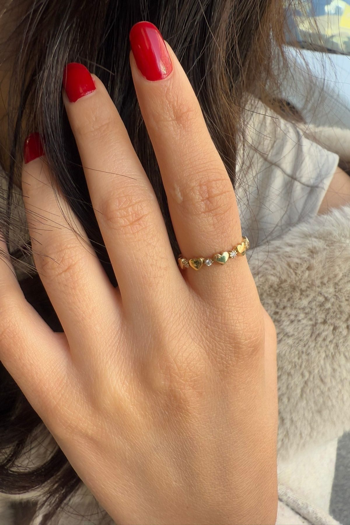 14 AYAR KALP TASARIM ALTIN YÜZÜK