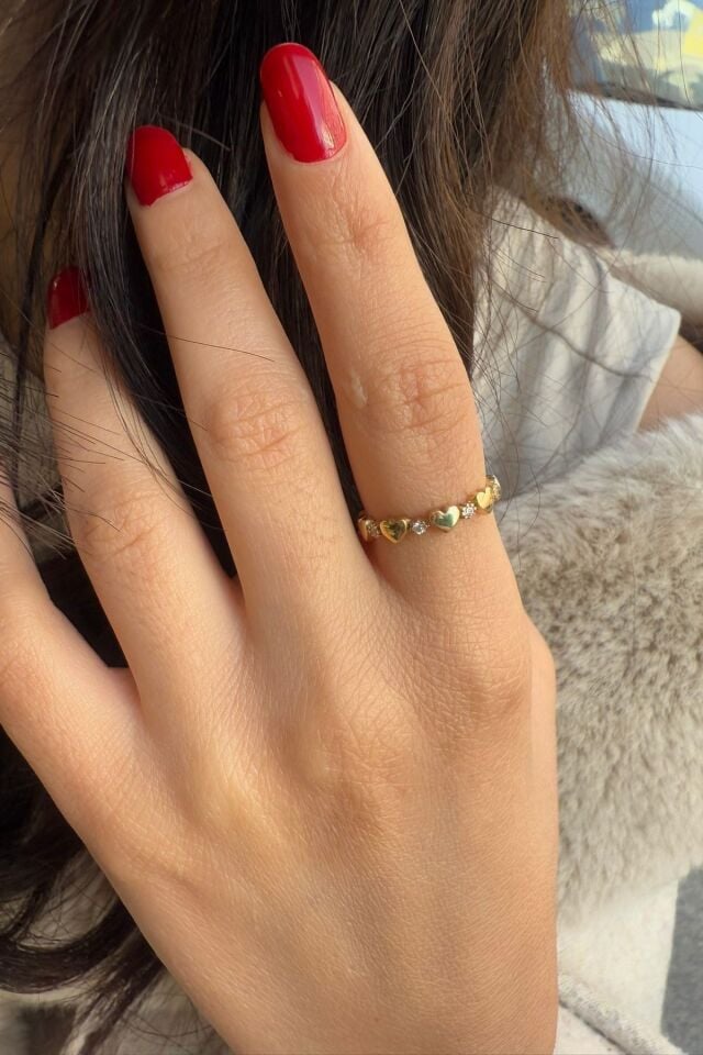 14 AYAR KALP TASARIM ALTIN YÜZÜK