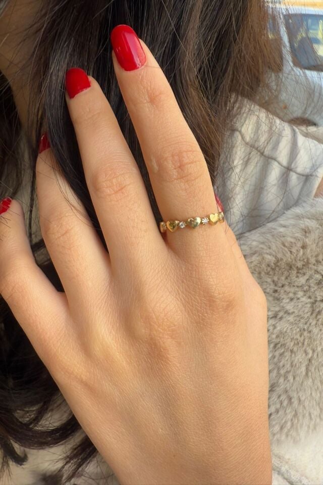 14 AYAR KALP TASARIM ALTIN YÜZÜK