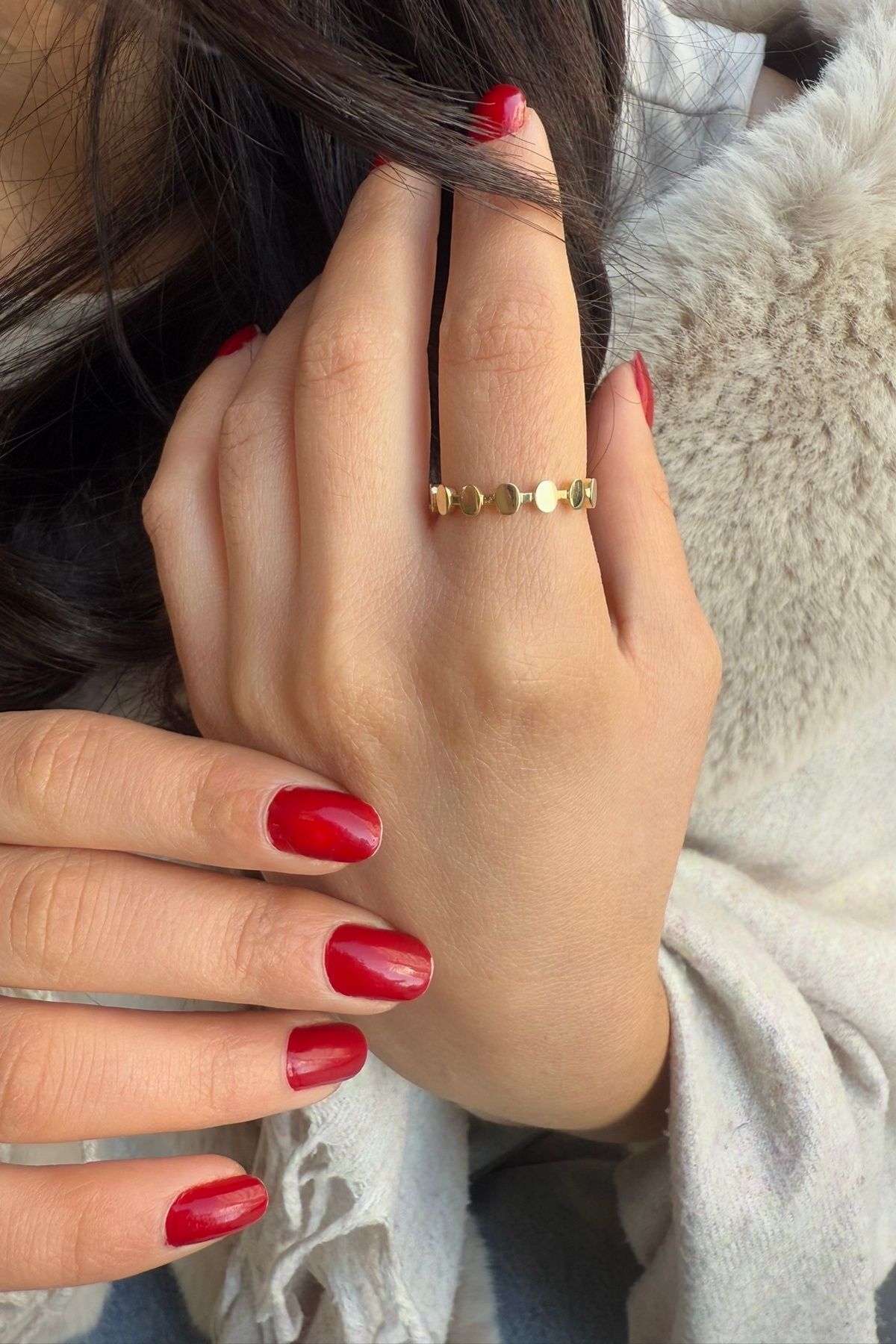 14 AYAR OVAL TASARIM ALTIN YÜZÜK