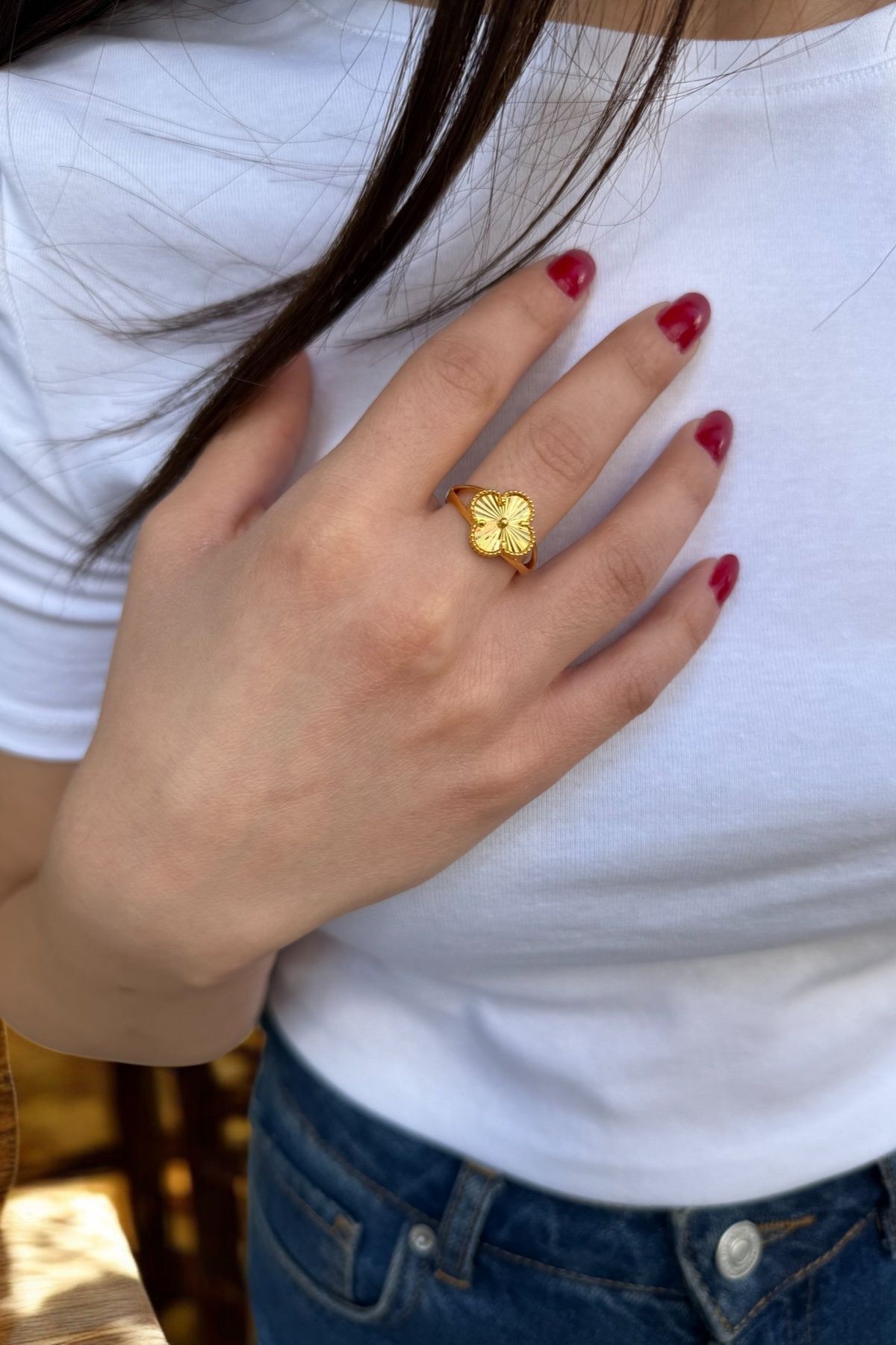 22 AYAR ÖZEL TASARIM YONCA MODEL YÜZÜK 20