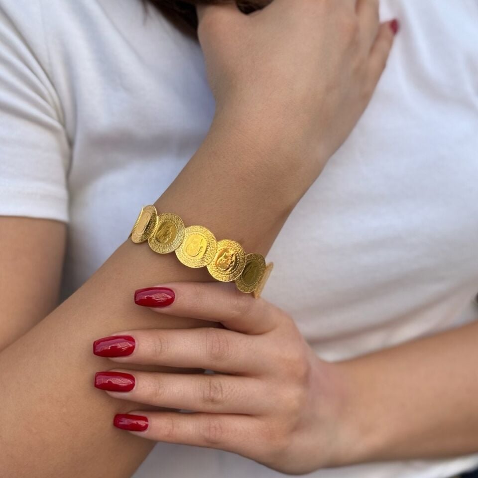 22 AYAR ÇEYREK ALTIN TASARIMI BİLEZİK