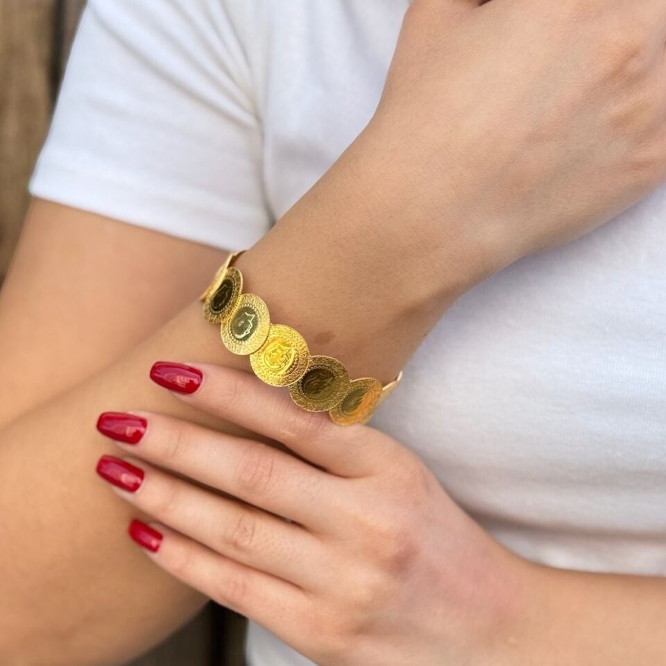 22 AYAR ÇEYREK ALTIN TASARIMI BİLEZİK