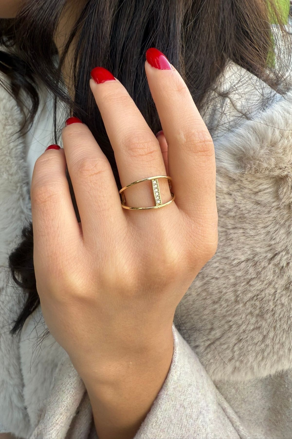 14 AYAR MODERN TASARIM ALTIN YÜZÜK 18