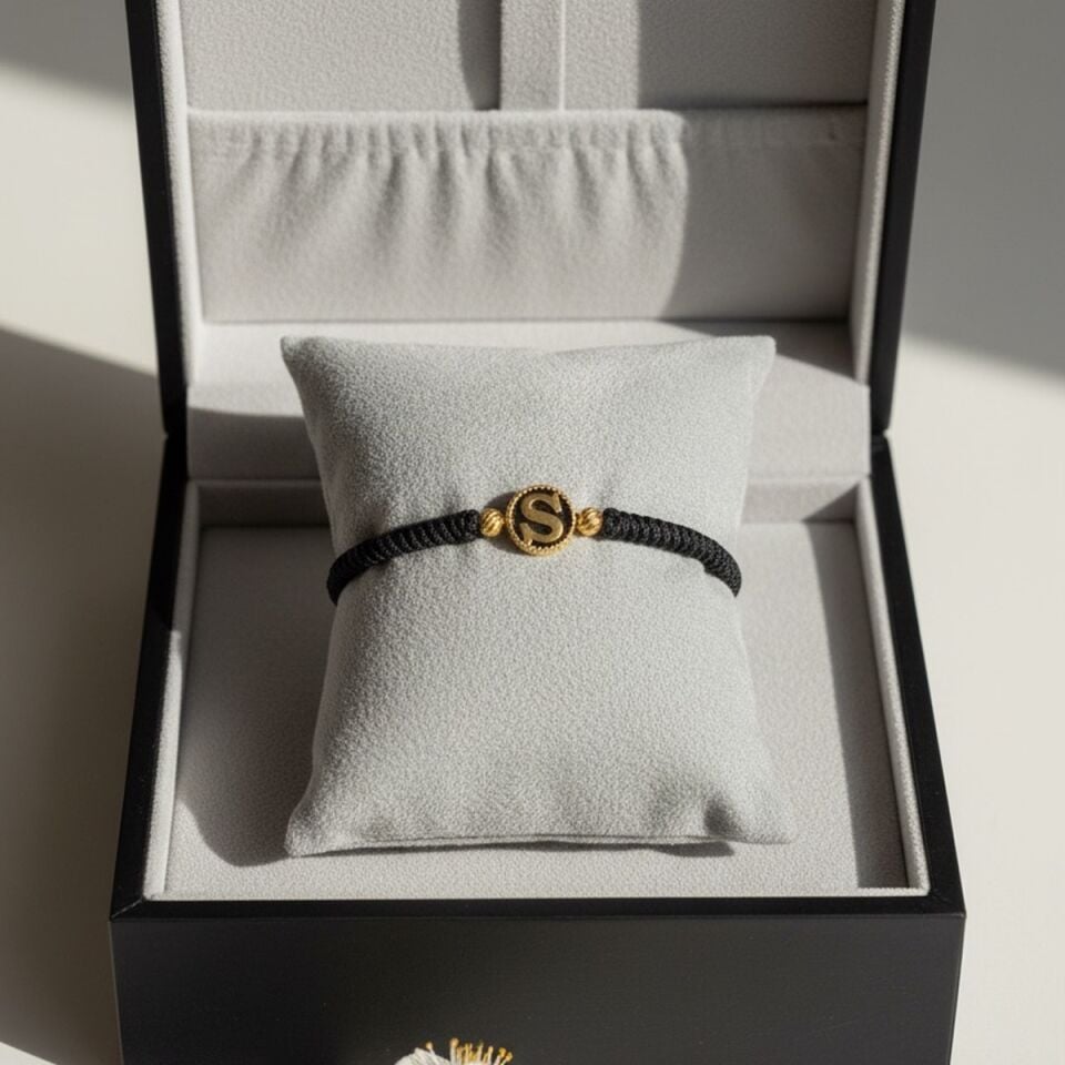 14 AYAR S HARFİ ÖZEL TASARIM ALTIN BİLEKLİK