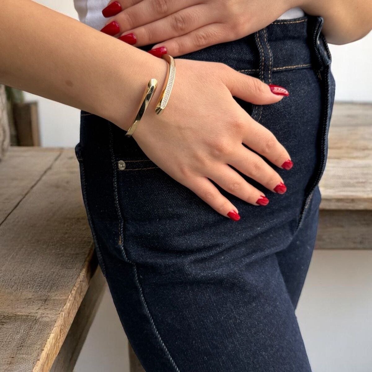 14 AYAR ÖZEL TASARIM İTALYAN KELEPÇE BİLEZİK