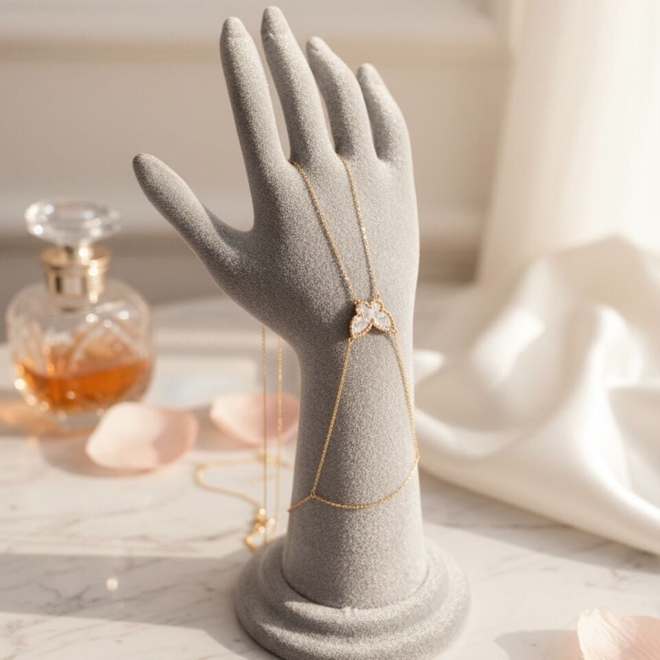 14 AYAR KELEBEK MODEL SEDEF TAŞLI ÖZEL TASARIM ŞAHMERAN