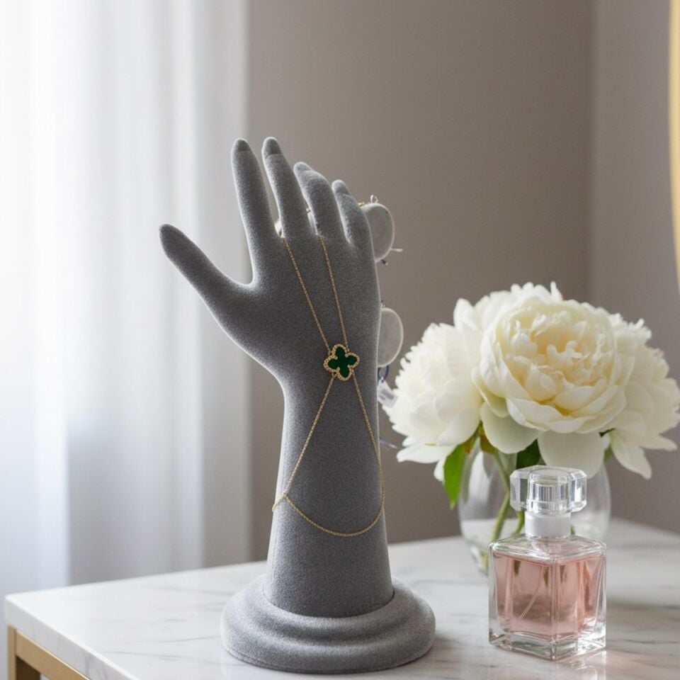 14 AYAR YEŞİL MALAHİT TAŞLI ÖZEL TASARIM ŞAHMERAN