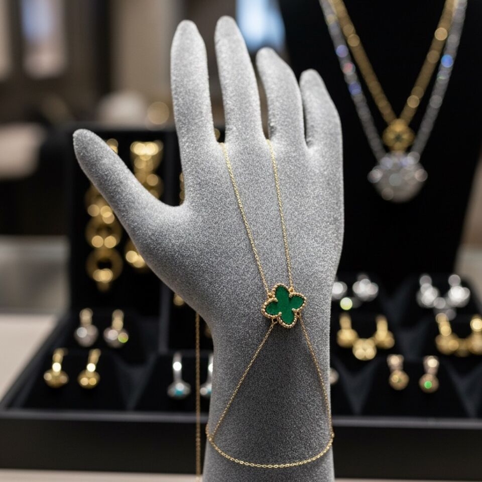 14 AYAR YEŞİL MALAHİT TAŞLI ÖZEL TASARIM ŞAHMERAN