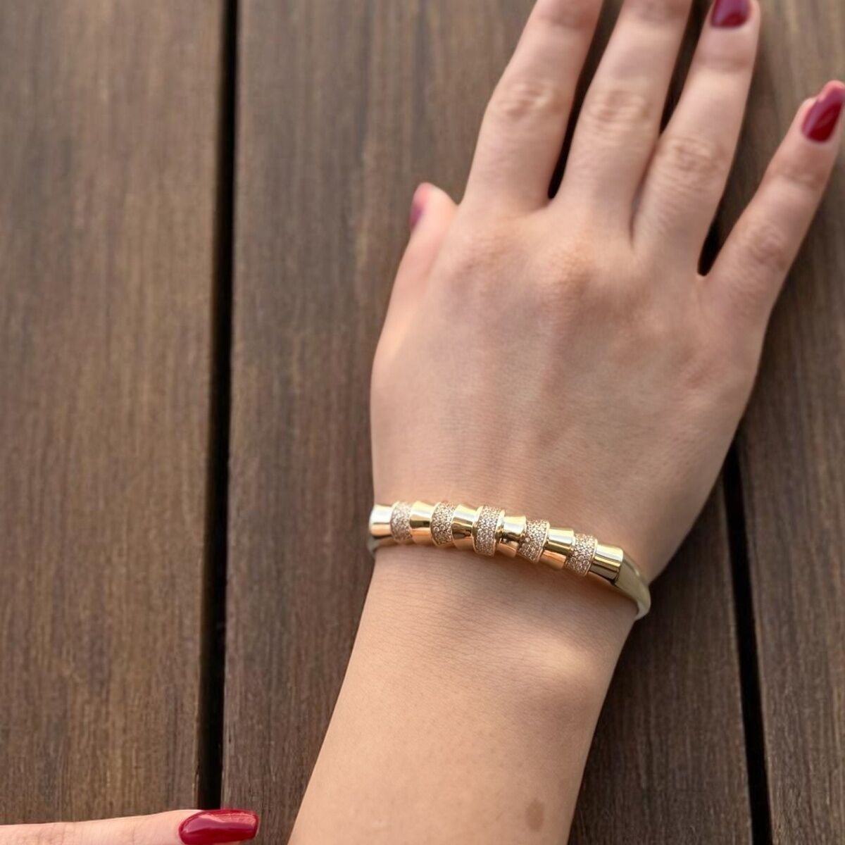 14 AYAR ÖZEL TASARIM İTALYAN KELEPÇE BİLEZİK