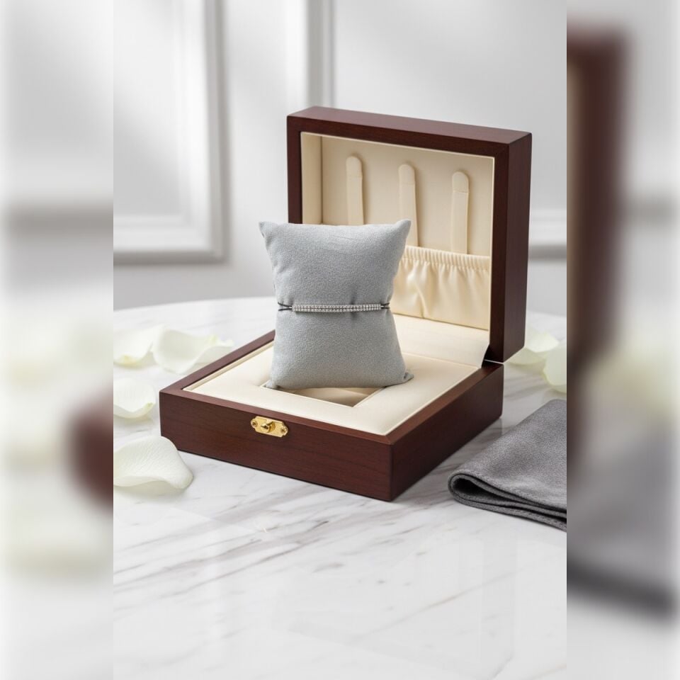 14 AYAR BEYAZ ALTIN SUYOLU MODELİ BİLEKLİK