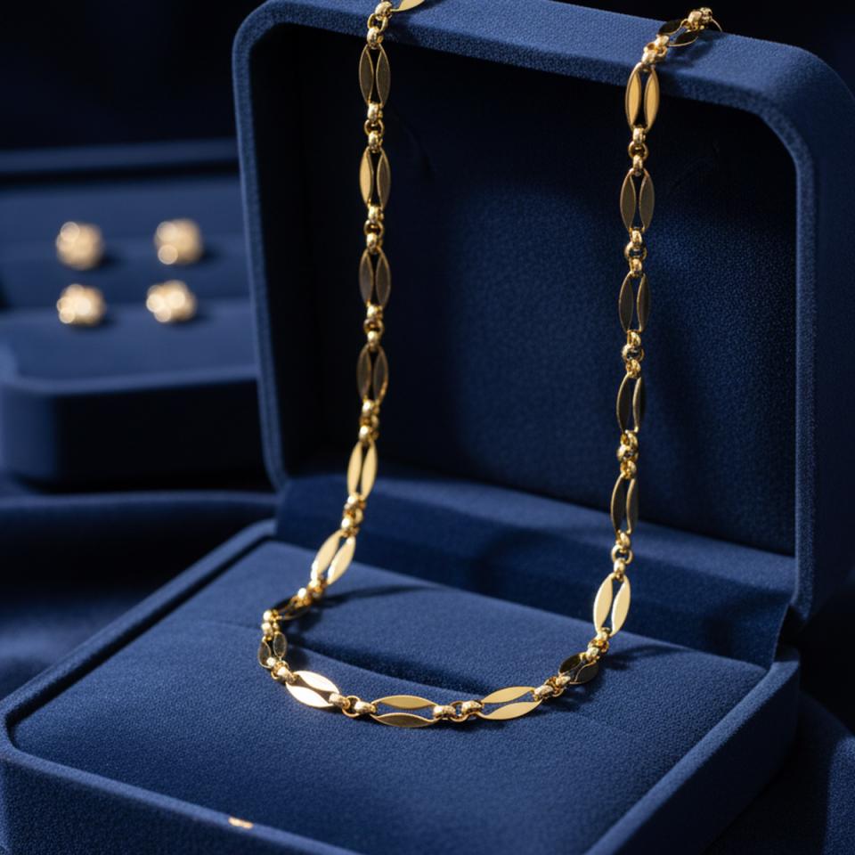 22 AYAR İTALYAN MODERN ZİNCİR KOLYE