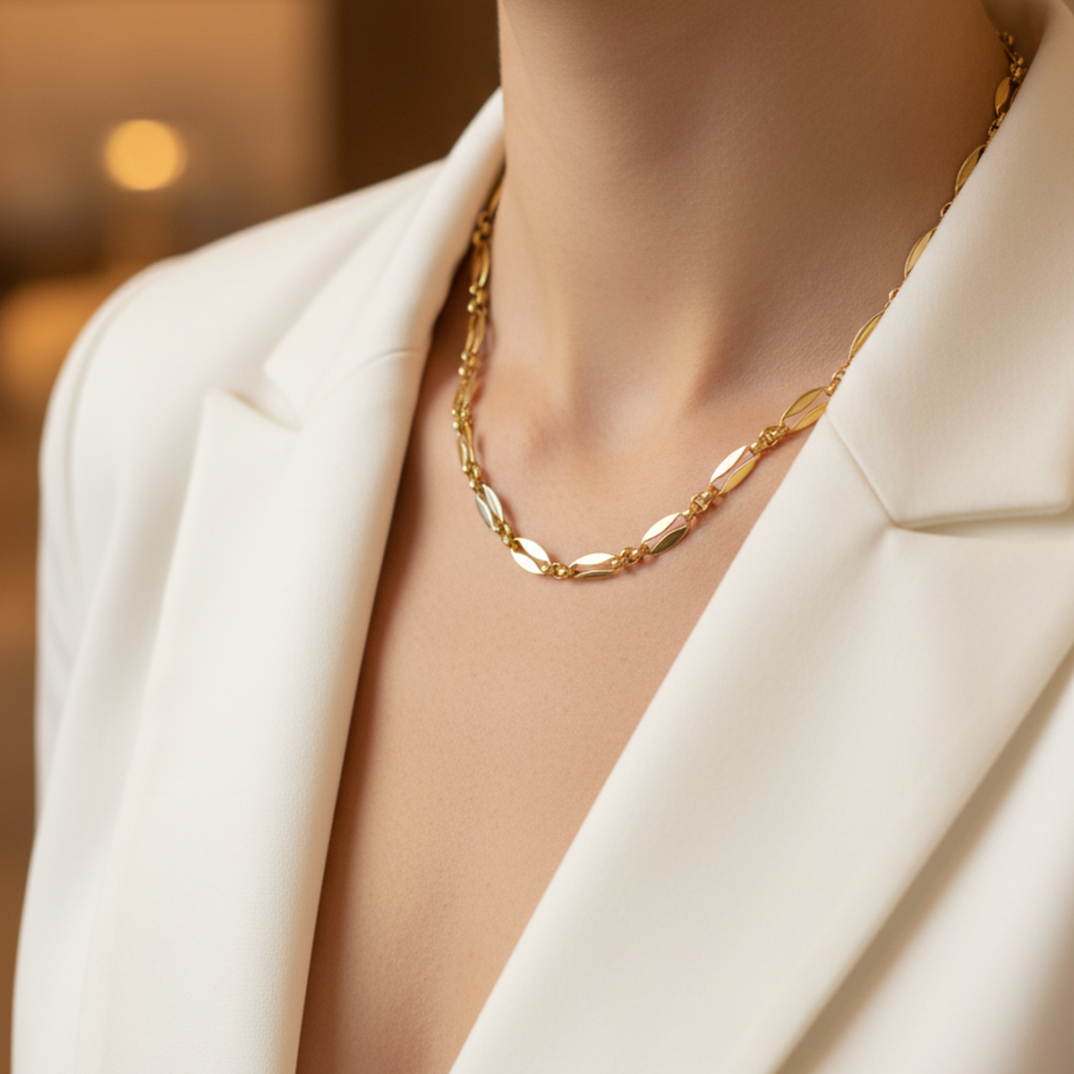 22 AYAR İTALYAN MODERN ZİNCİR KOLYE