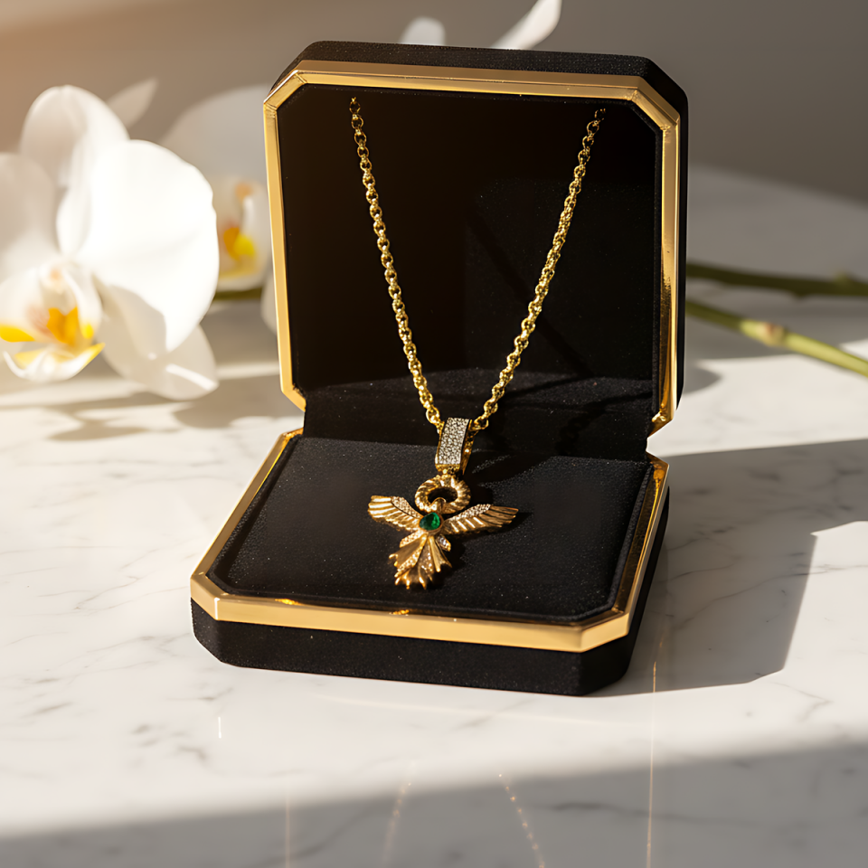 14 AYAR ANKA KUŞU ALTIN KOLYE