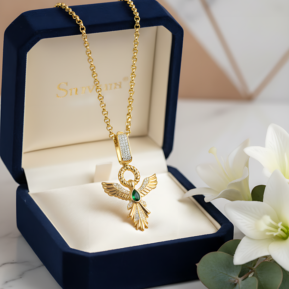 14 AYAR ANKA KUŞU ALTIN KOLYE