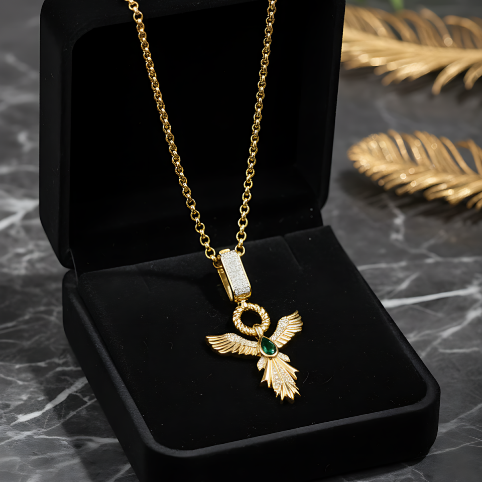 14 AYAR ANKA KUŞU ALTIN KOLYE